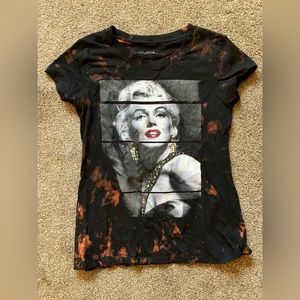 Marilyn Monroe T-shirt, bleached tie-dye